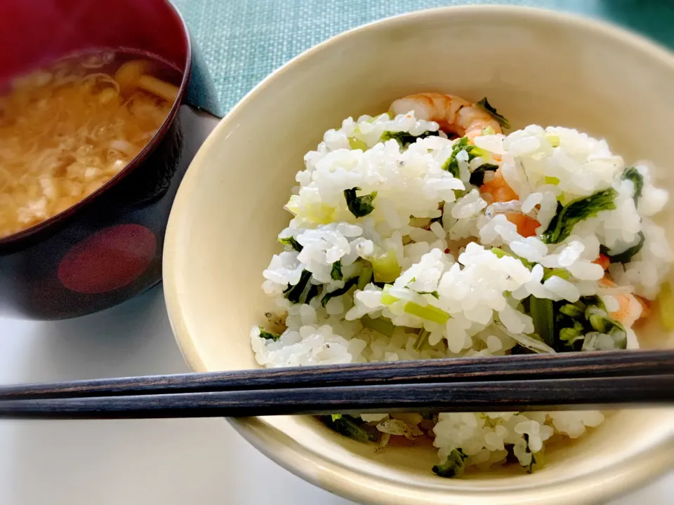 ちりめんじゃこと海老入りの菜飯|mattさん