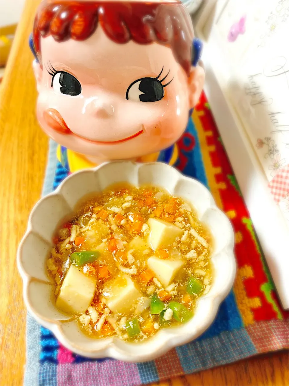 トロトロあったか♡お豆腐と鶏ひき肉の和風餡。|ぽき。さん