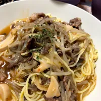 キノコたっぷり牛肉のあんかけ焼きそば|Mapleさん