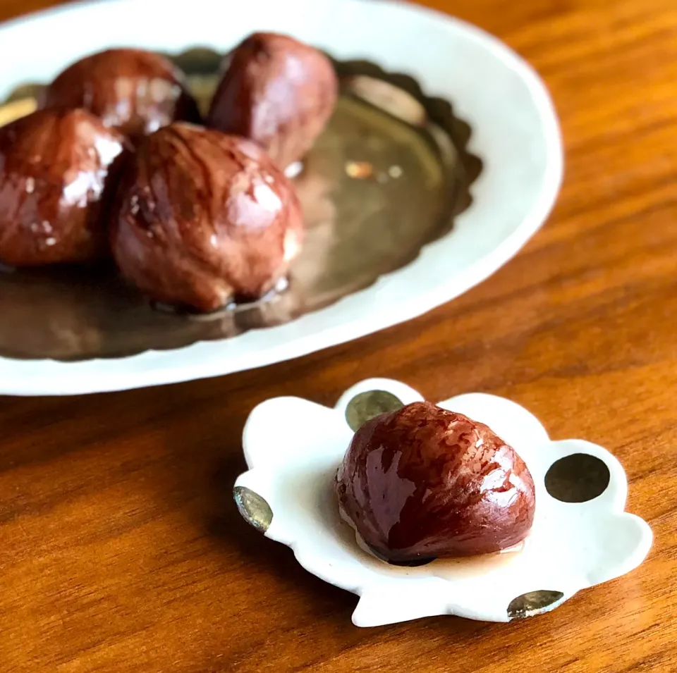 渋皮煮(加水タイプ)茨城の3L栗で🌰 Candied chestnuts with inner skin|マユマユさん