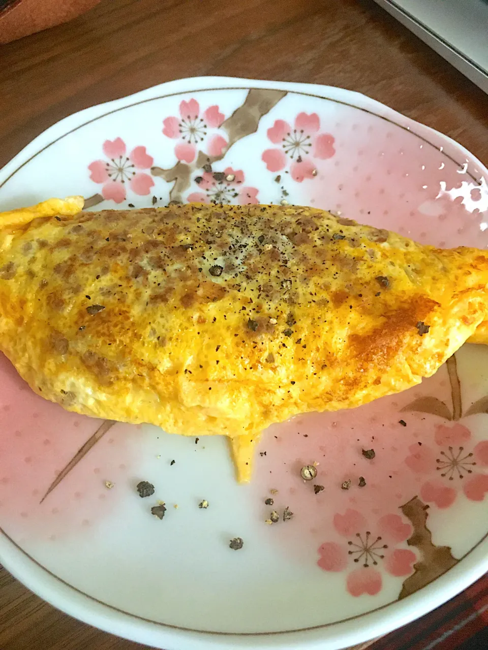 Snapdishの料理写真:大豆のお肉入りチーズオムレツ|にゃふてんさん