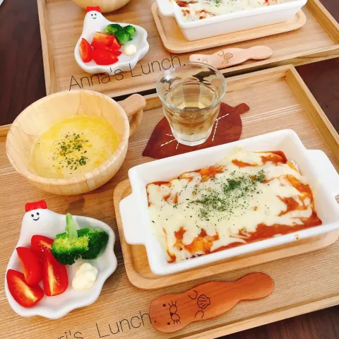 「ミラノ風ドリアソース」を使ってみたSnapdishの料理・レシピ写真:丸大食品さん、ありがとうございます❤️ミラノ風ドリアソースで、お手軽ランチ✨