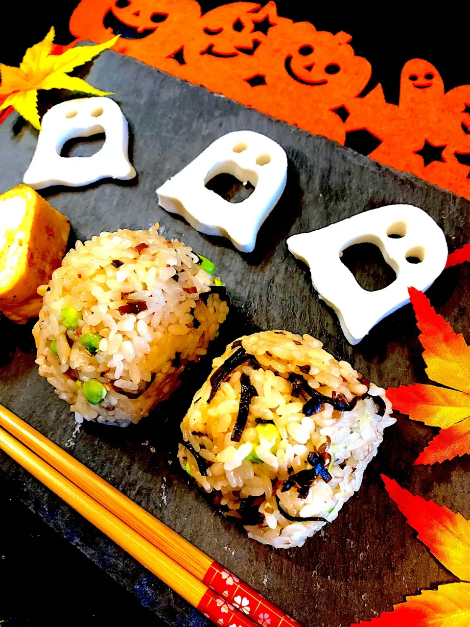 🍙セブン風もち麦入りおにぎり🍙ハロウィンVer🎃👻|＊いちご＊さん