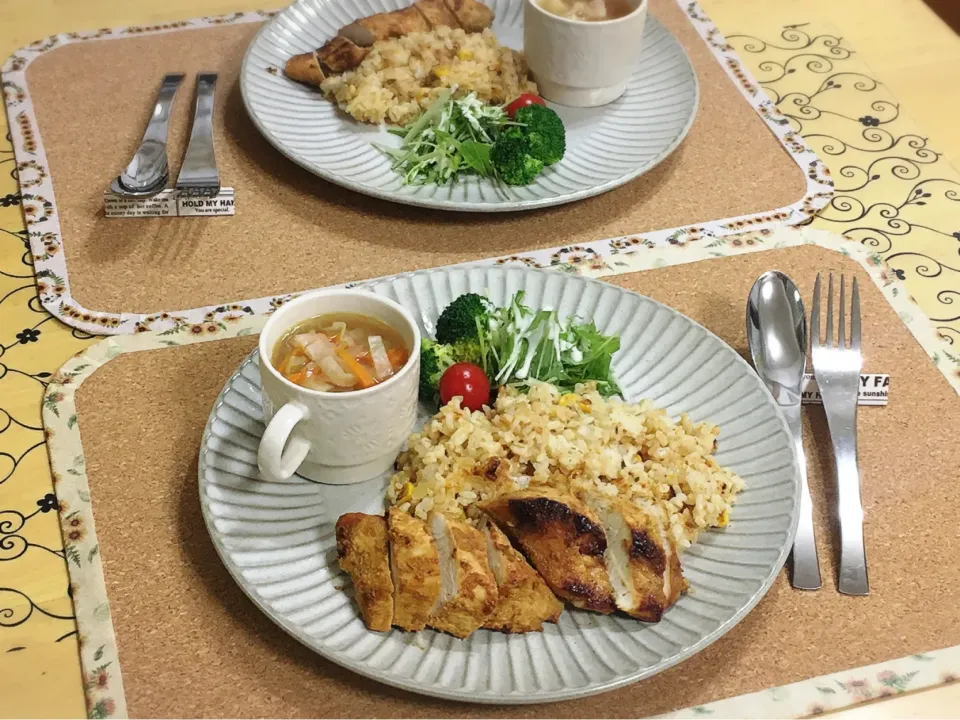 タンドリーチキン＆カレーピラフ～夕飯|チムニーさん