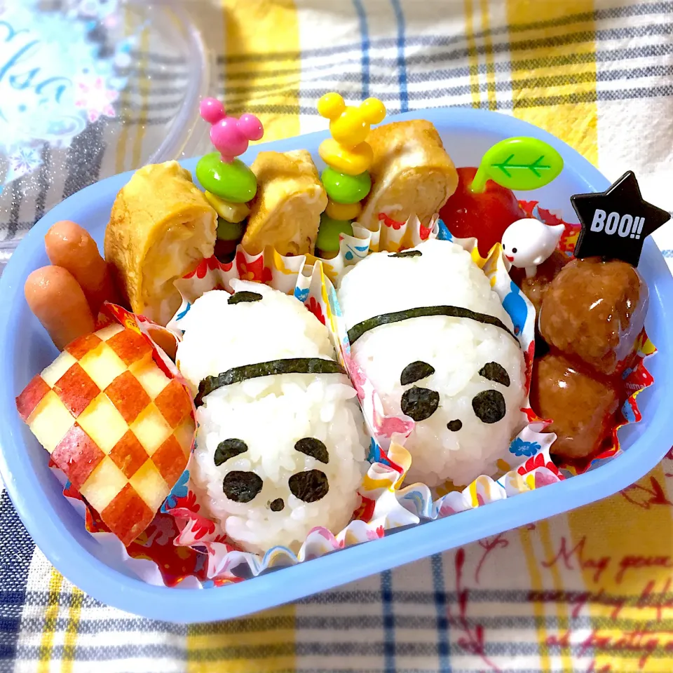 幼稚園バス遠足パンダ弁当🐼🌿💖|さくちんさん