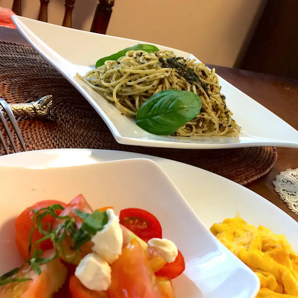 庭のバジル🌿でジェノベーゼのパスタ🍝|kikkiさん