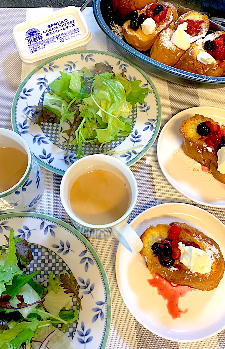 ちょっぴりおめかしフレンチトースト朝ごパン|シュトママさん