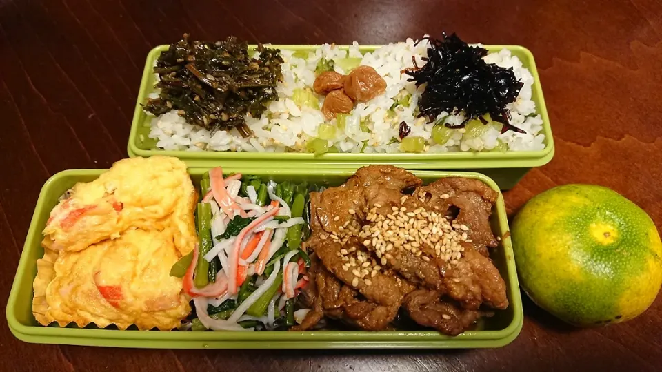 Snapdishの料理写真:豚生姜焼弁当|りょーさん