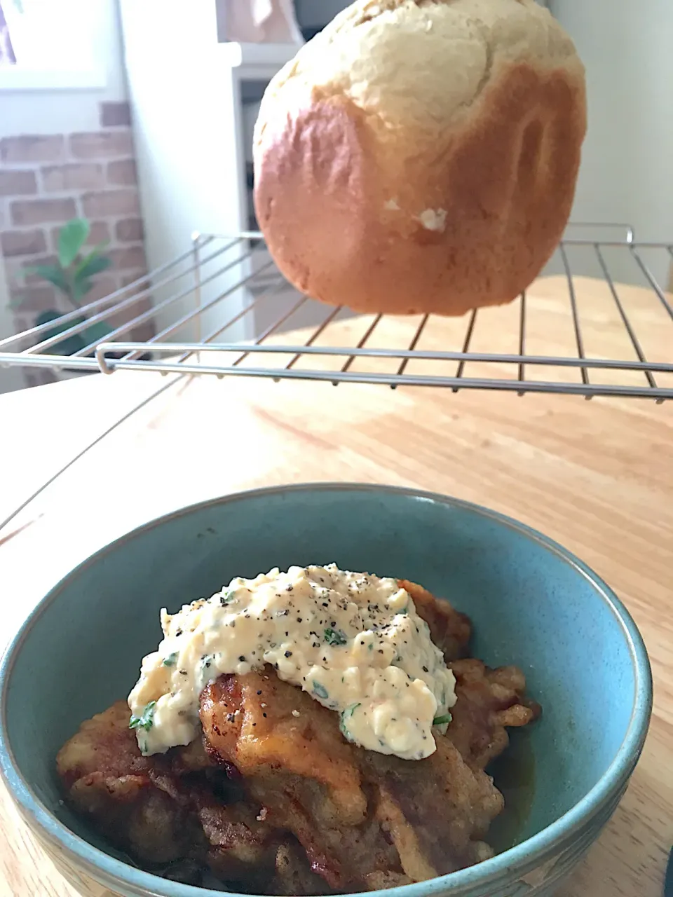 お弁当オカズ新開発？"ポーク南蛮"⤴️😋💕 と、朝焼き豆乳食パン🍞|さくたえさん