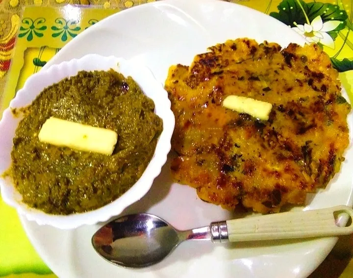 Makki ki roti sarso ka saag🍪🥗👌😋|sandyさん