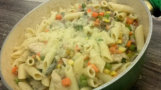 Snapdishの料理写真:vegetable and pasta in white sauce😉|dhaisy_27さん