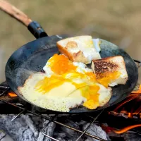 キャンプ目玉焼き|照葉村の釣り人さん