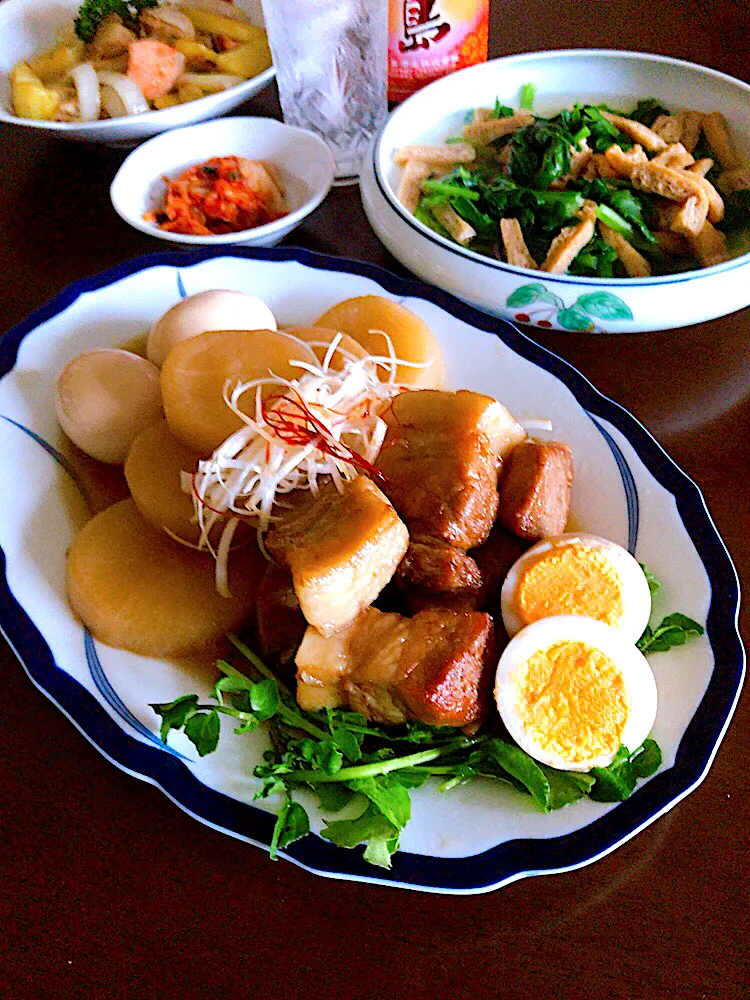 とまと🍅さんの料理 圧力鍋で簡単！豚の角煮~最高です！|とんちんさん