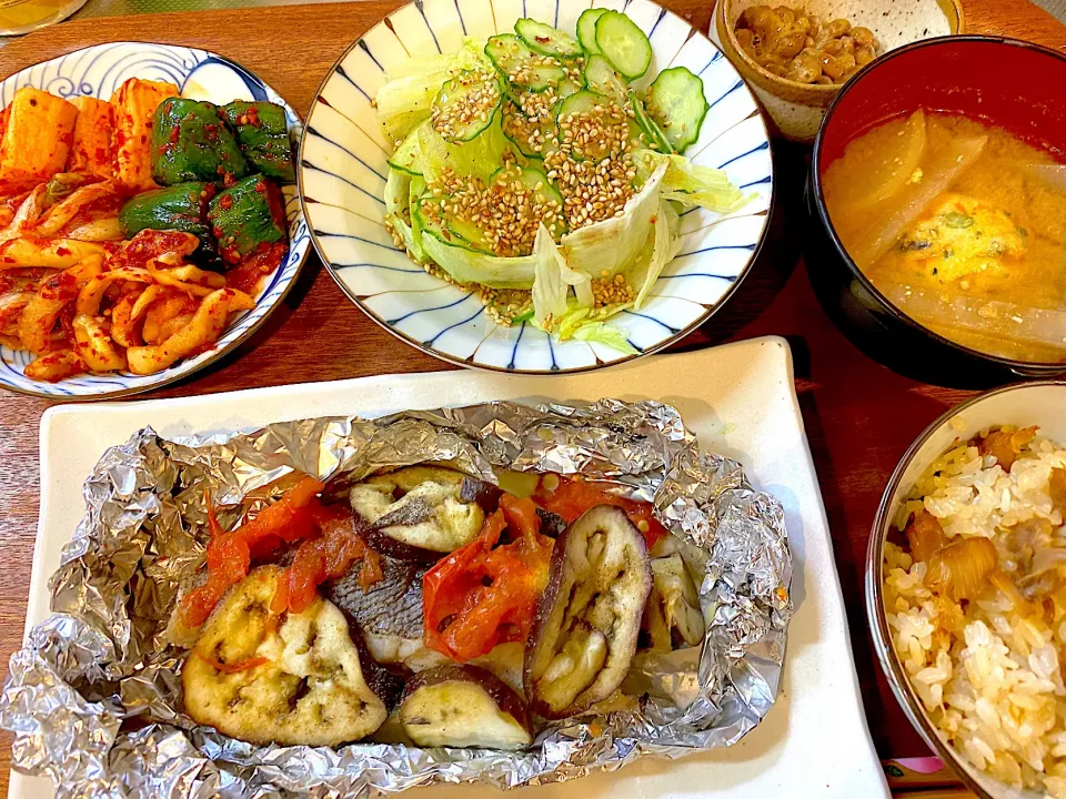 タラのムニエル🐟帆立の炊き込みご飯🍚|かおちゃんさん