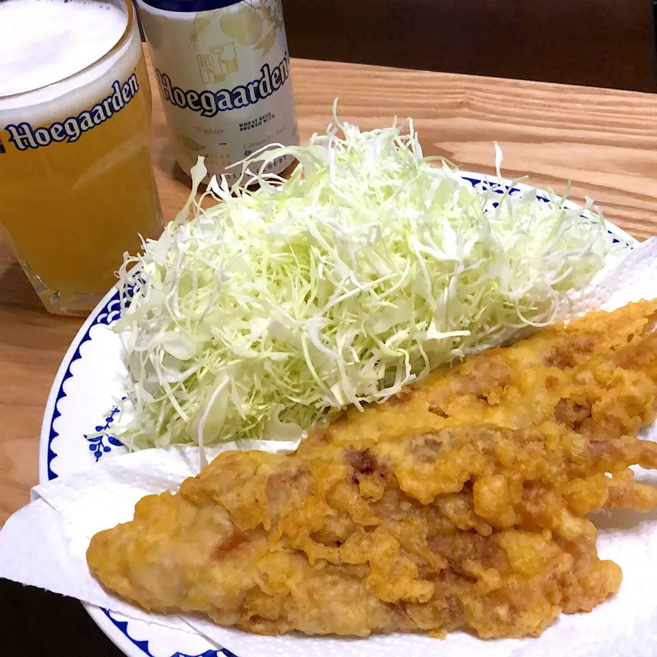 スーパーのげそ天🦑とHoegaarden🍺|Jean Nobyさん