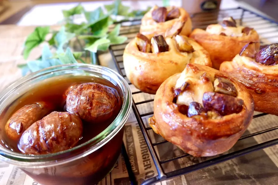 渋皮煮でおうち栗🌰パン|そらとうみさん