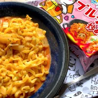 Snapdishの料理写真:カルボブルダック炒め麺|ユリアさん