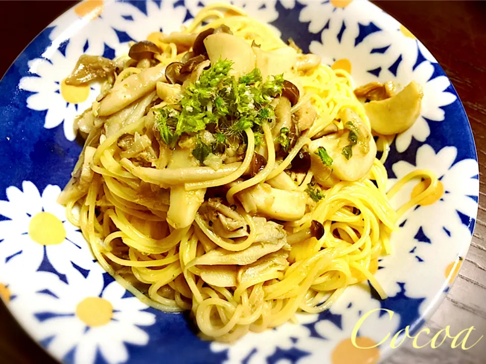 アッチさんの料理 たっぷりキノコとツナの柚子胡椒パスタ|cocoaさん