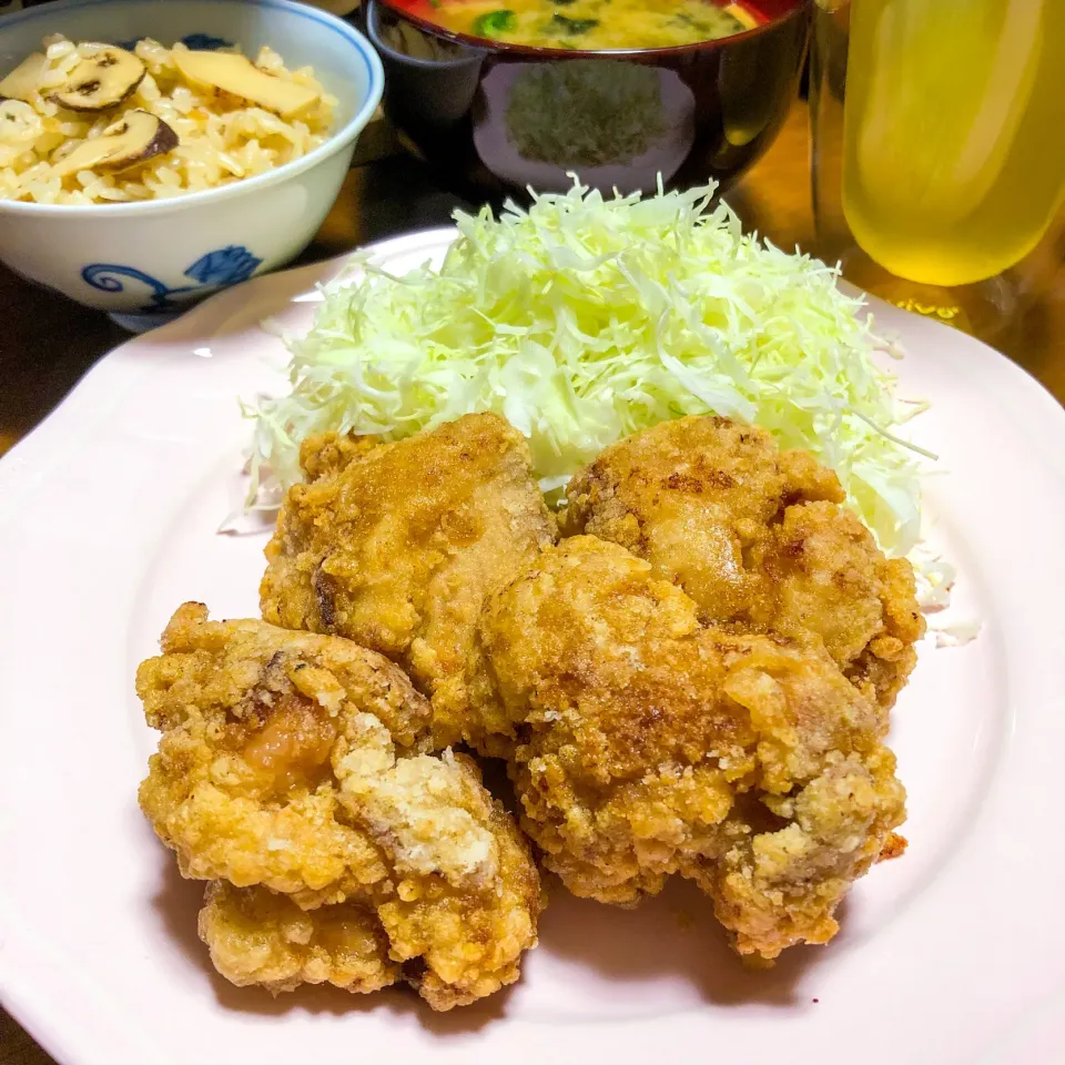 【鶏の唐揚げ & 松茸ごはん♪】|ristorante_sallyさん