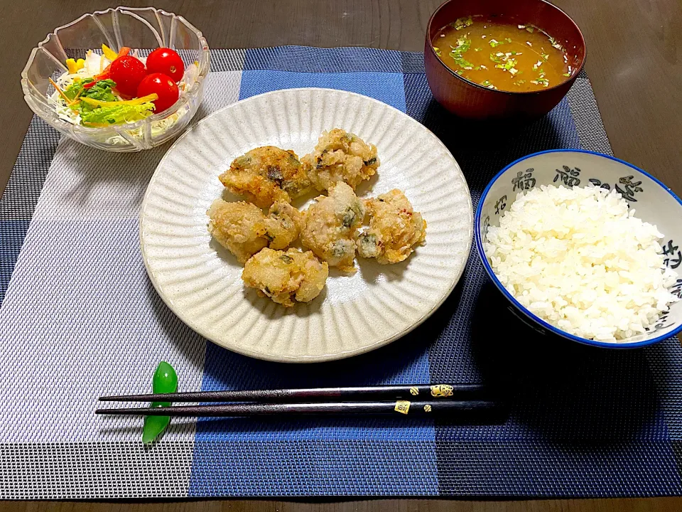 Snapdishの料理写真:鶏もも肉と大葉の塩からあげ|Ari’s Channelさん