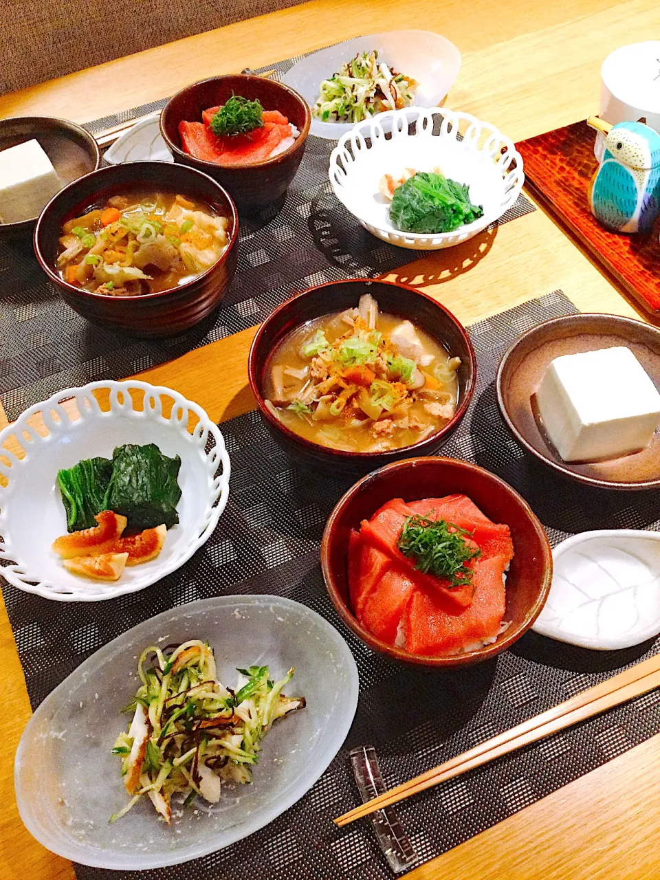 鉄火丼、すいとん|papinさん