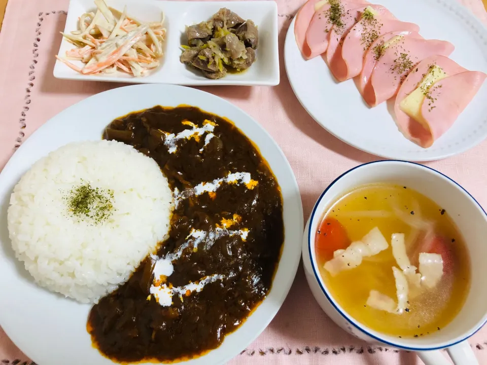 【緑なし】ハヤシライス　ごぼうサラダ　砂肝|飛鳥さん