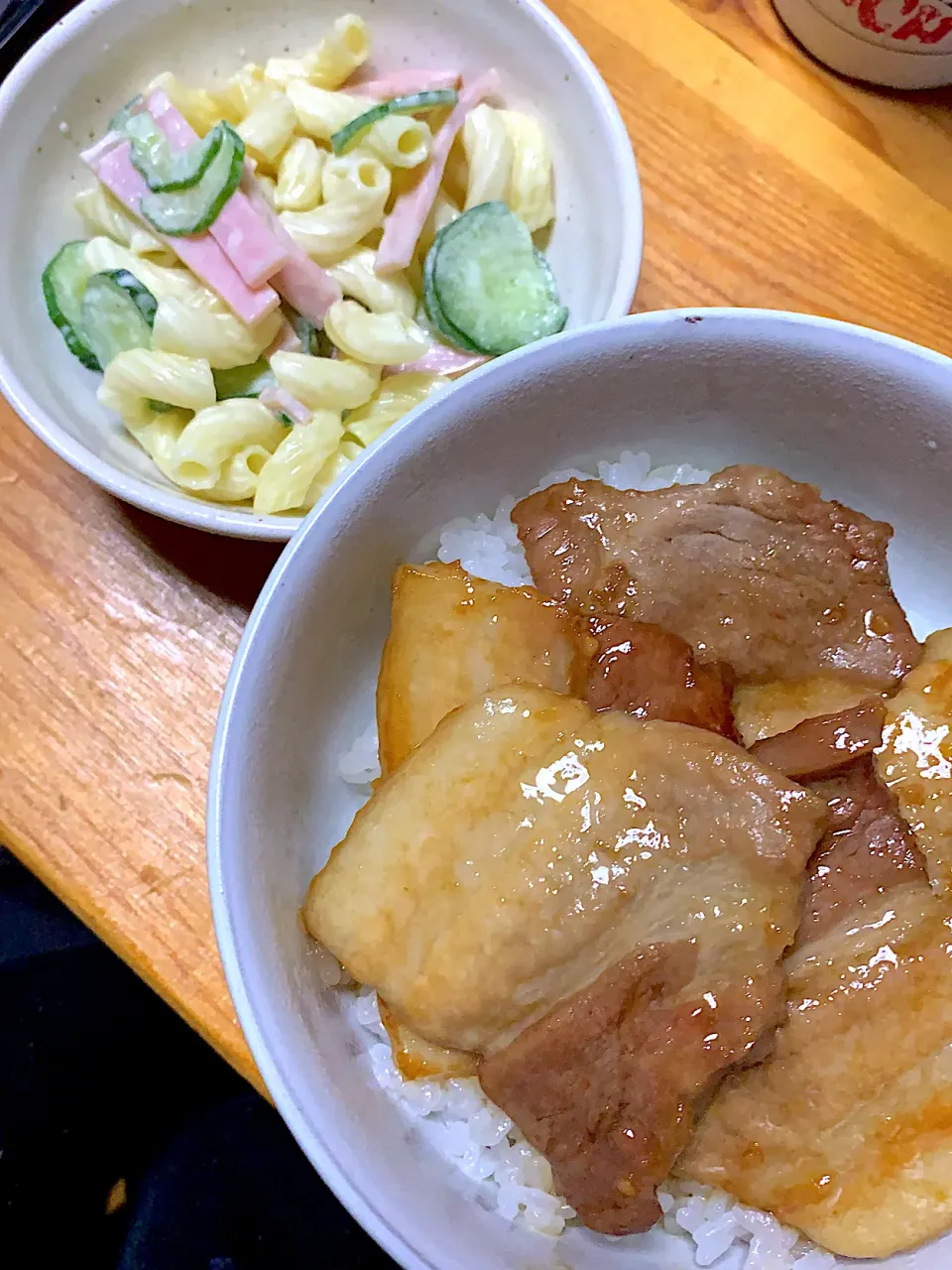 豚丼、マカロニサラダ|kaaaaaさん