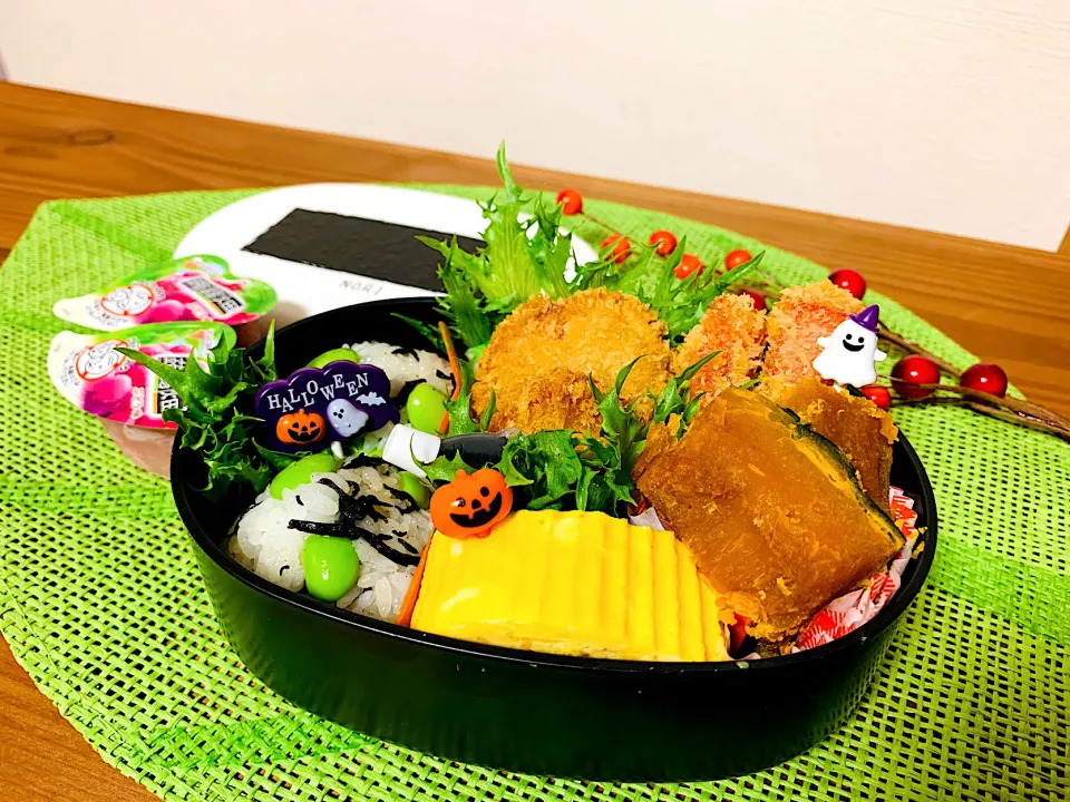 娘のお弁当🍱ハムカツ弁当|いちごさん