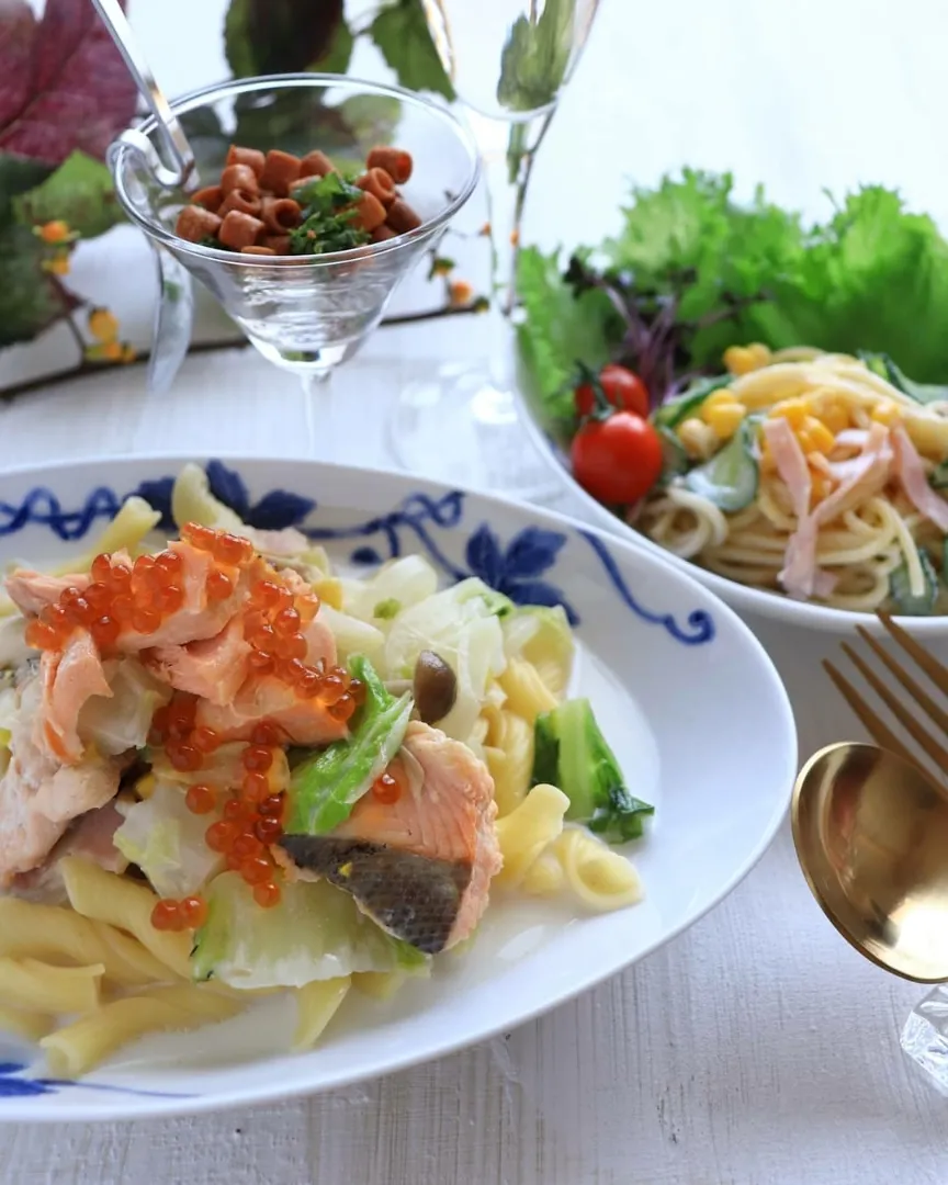 Snapdishの料理写真:🌱３種のパスタでランチ🌱|ayaoさん