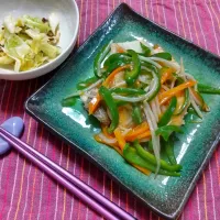 Snapdishの料理写真:秋鮭のさっぱり野菜ポン酢あんかけ