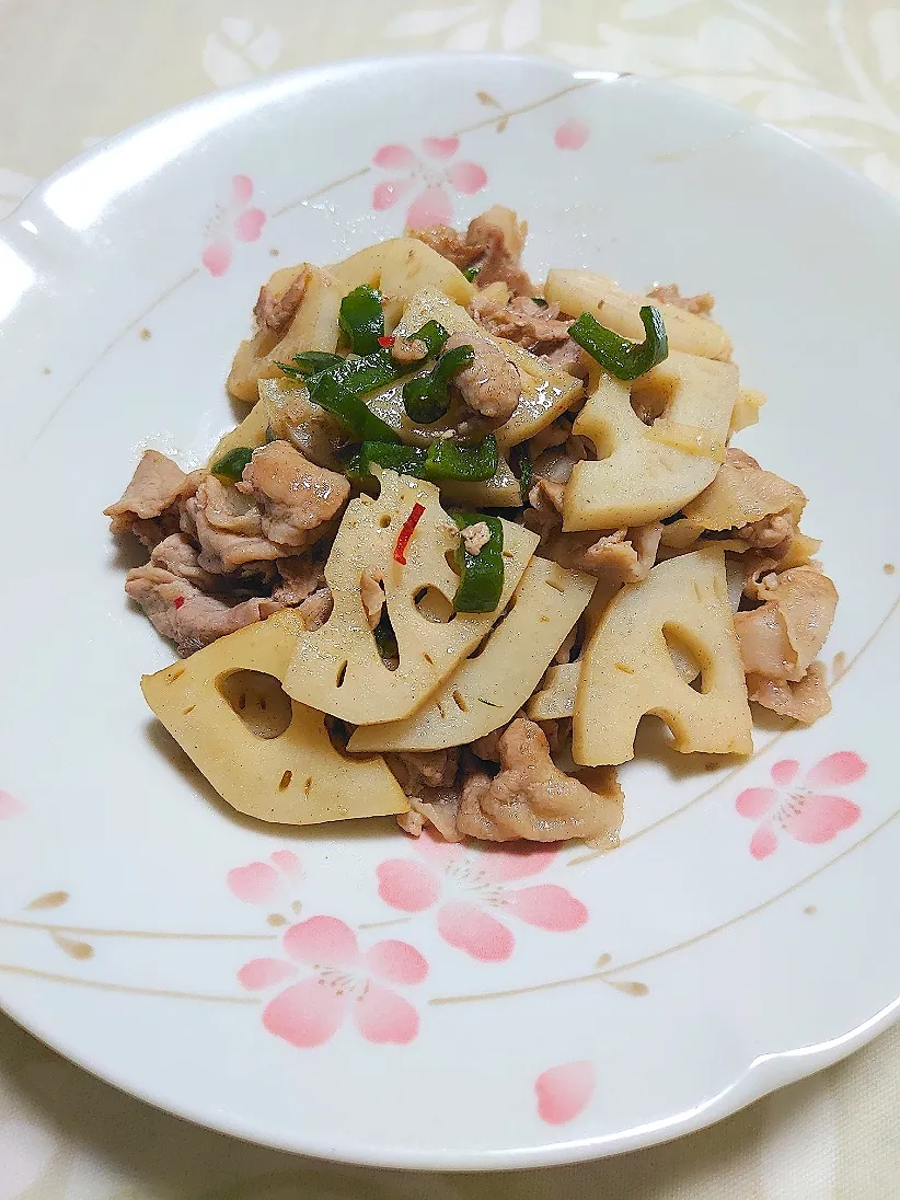 レンコント豚肉のピリ辛炒め炒め|🍒ふみりん🍒さん