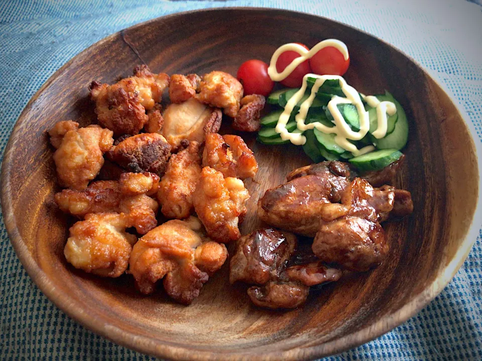 鶏の唐揚げ(ノンフライヤー)と照り焼き|ikepさん