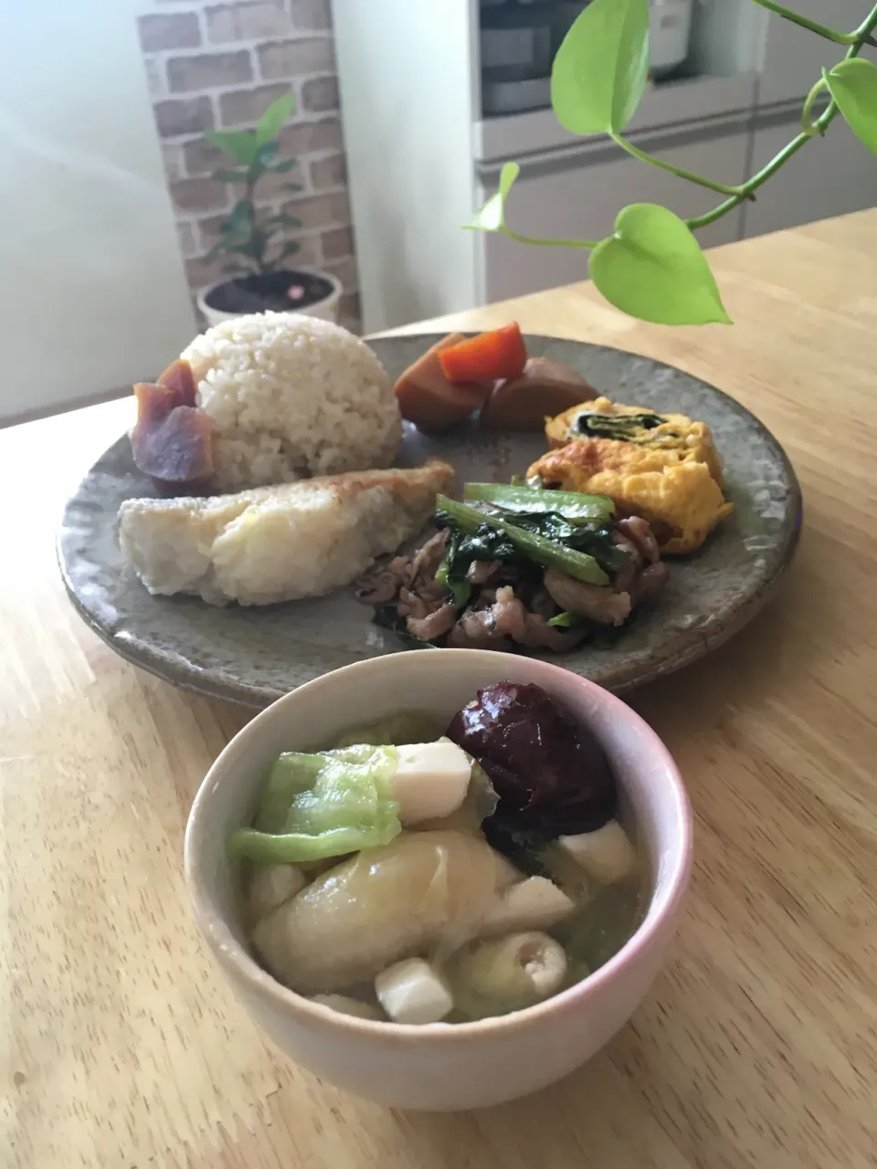 Snapdishの料理写真:昨日のmyランチプレート(●☌◡☌●)|さくたえさん