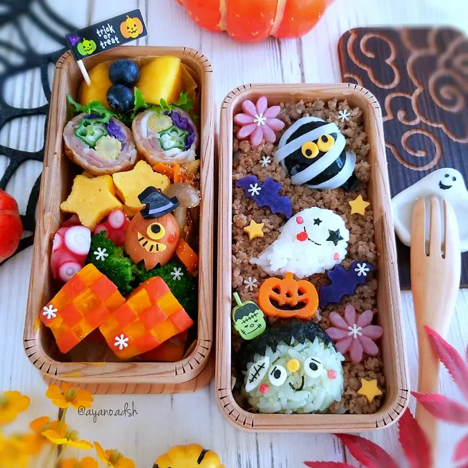 ハロウィン🎃👻そぼろ弁当|ayano.adshさん