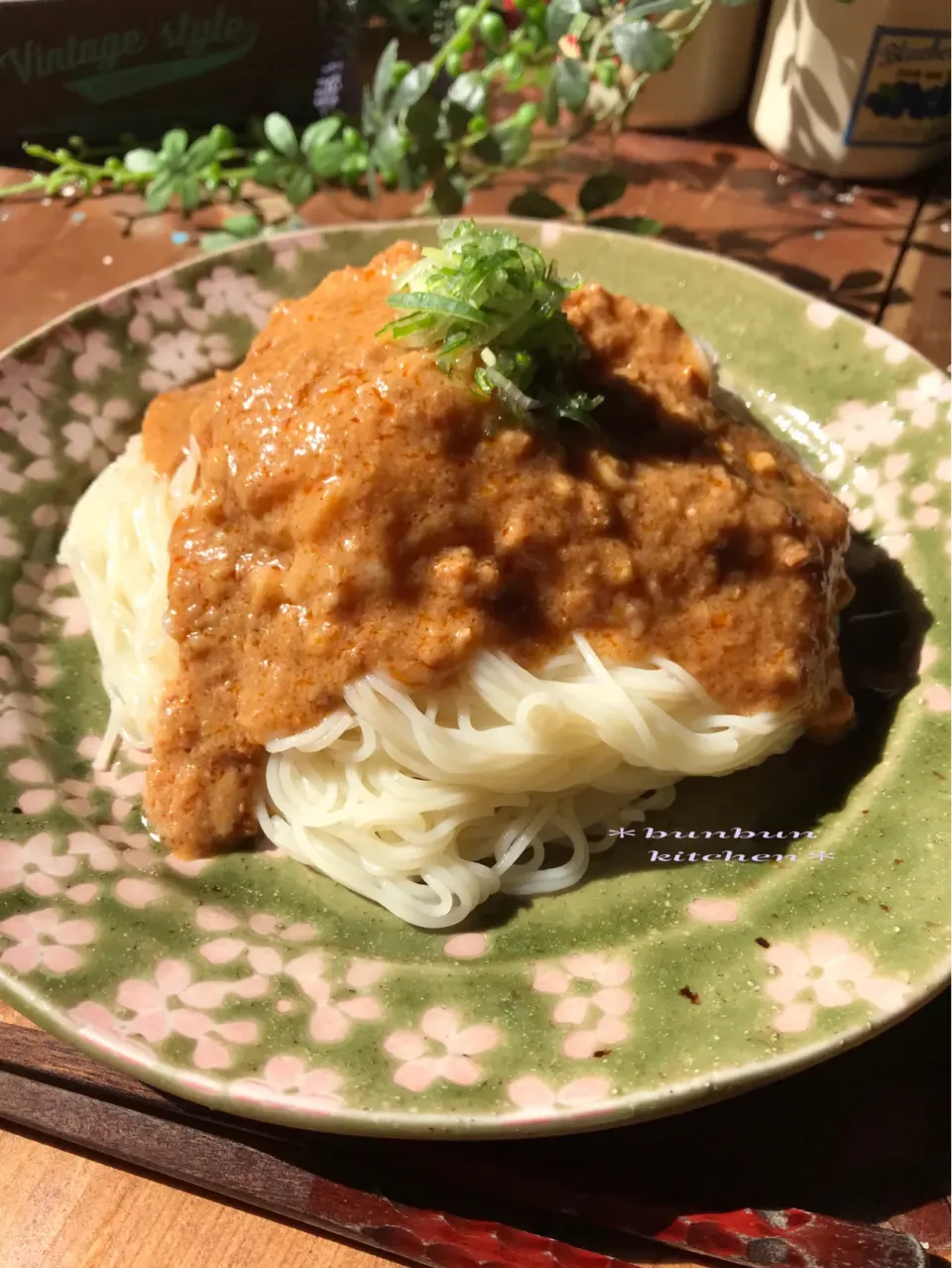 素麺ゴマダレがけー♪|ハナたなさん