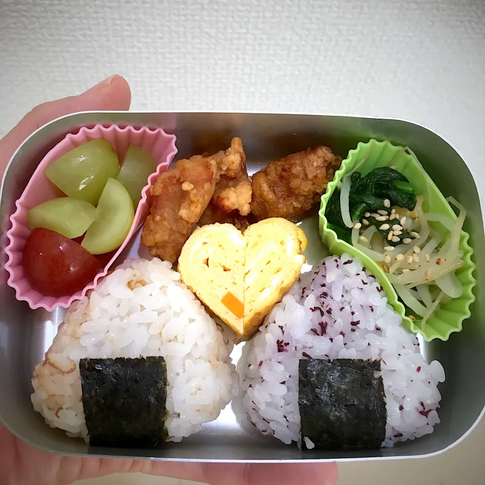 おにぎり唐揚げ弁当|ゆうきさん