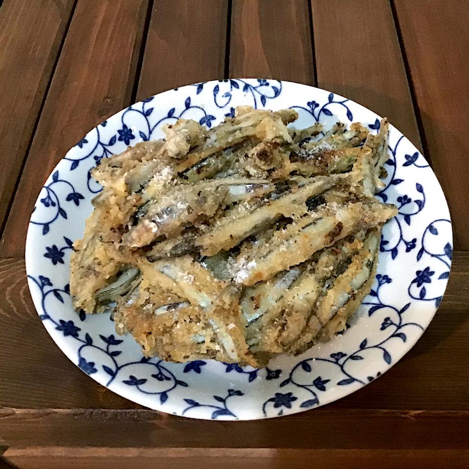 きびなごのから揚げ フライパン揚げ焼き 𝚌𝚑𝚎𝚛𝚗𝚘 Snapdish スナップディッシュ Id 05f8wa
