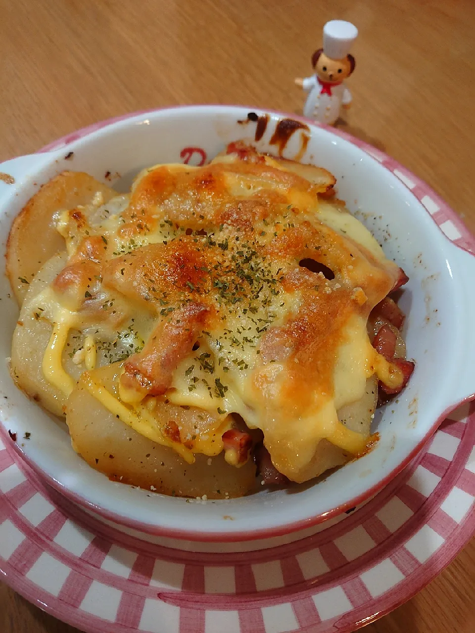 ベーコンとポテトのマヨチーズ焼き😋
～ジャーマンポテトのリメイク～|みぽりん♪さん