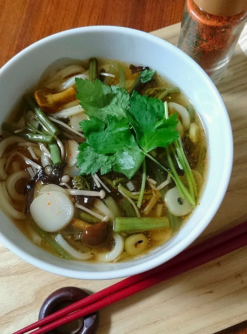 山菜あんかけうどん|まりおさん