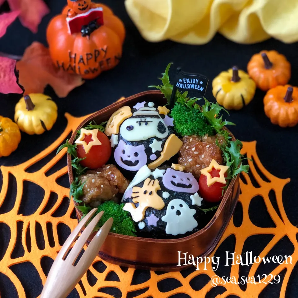 おにぎりdeコッタのハロウィン弁当👻🎃|seaさん