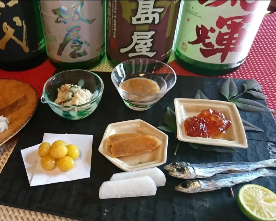 Snapdishの料理写真:珍味の盛り合わせ🍶|yoshitakeさん