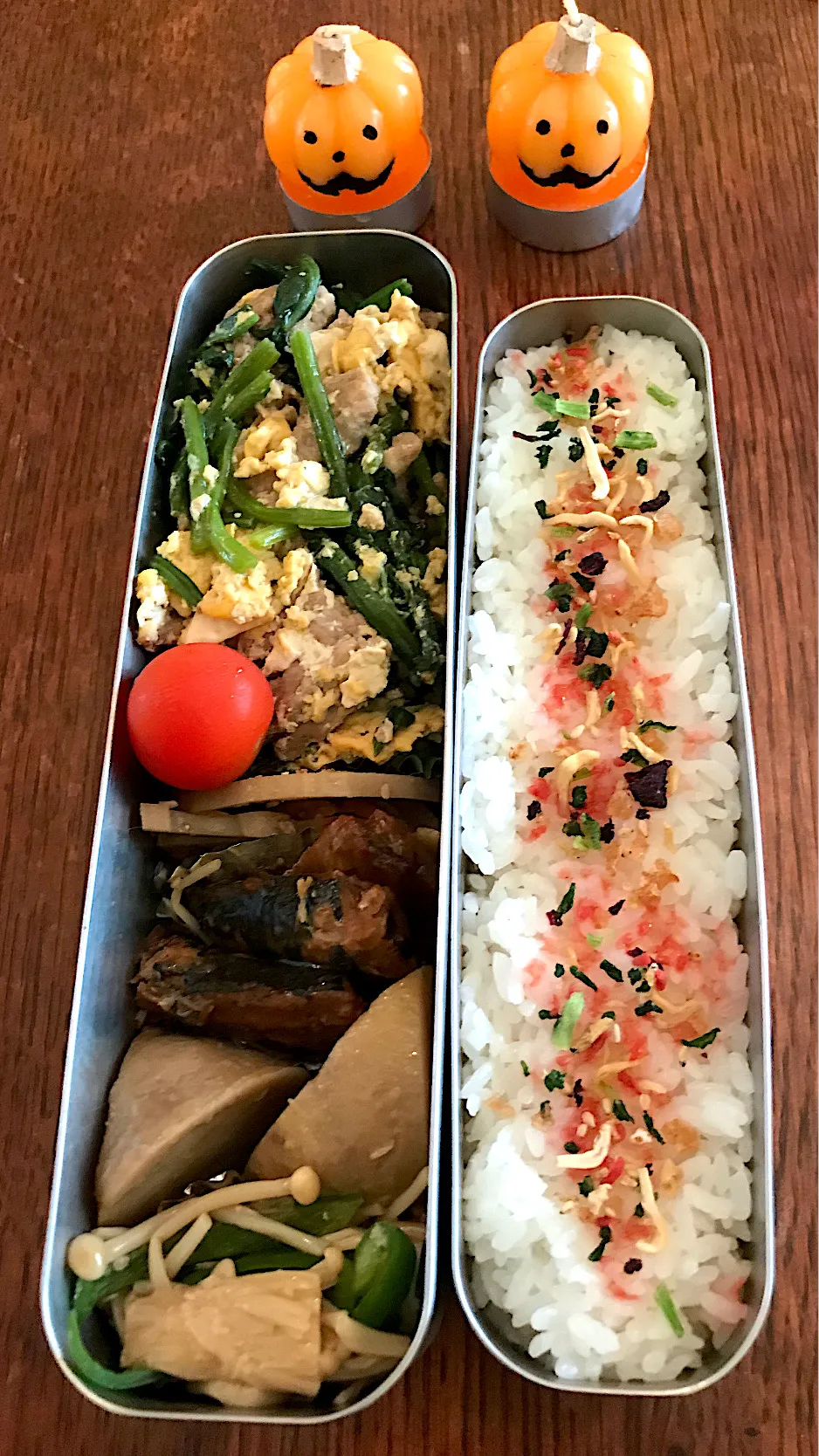 Snapdishの料理写真:ランチ #お弁当  #お弁当記録 #豚肉と卵とほうれん草炒め|小松菜さん