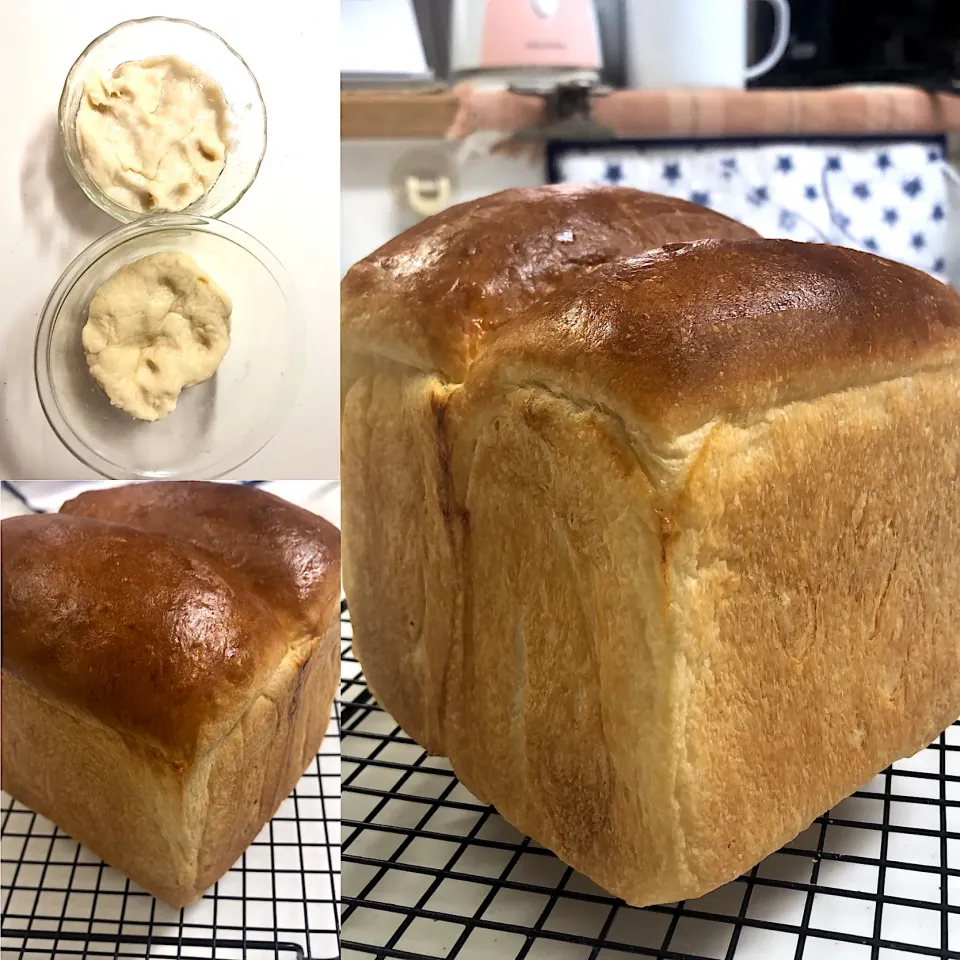 湯種食パン🍞2種類作った湯種の片方で製作|mizuhoさん