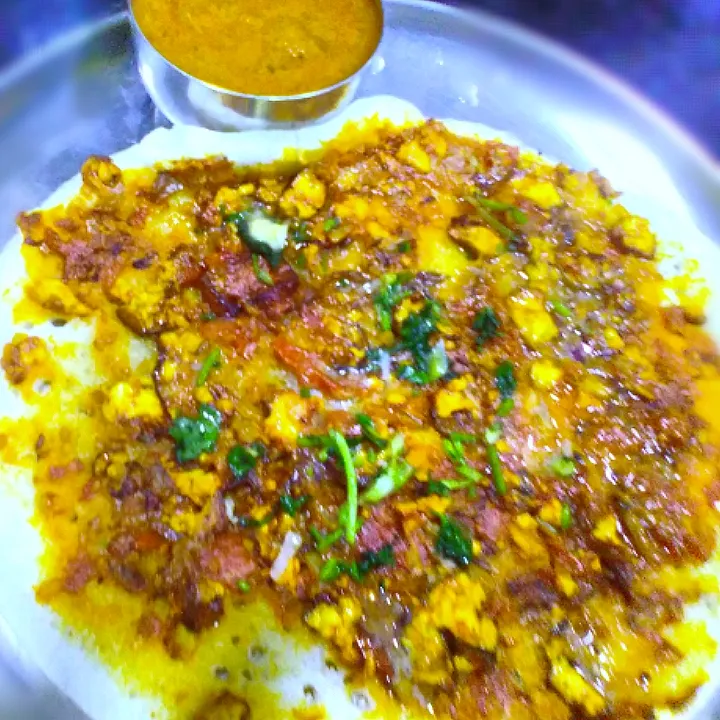 panner butter  masala dosa with sambar|Ram Ramさん