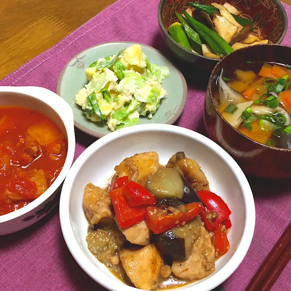 鶏肉となすのごまみそ照り焼き|トッチーさん