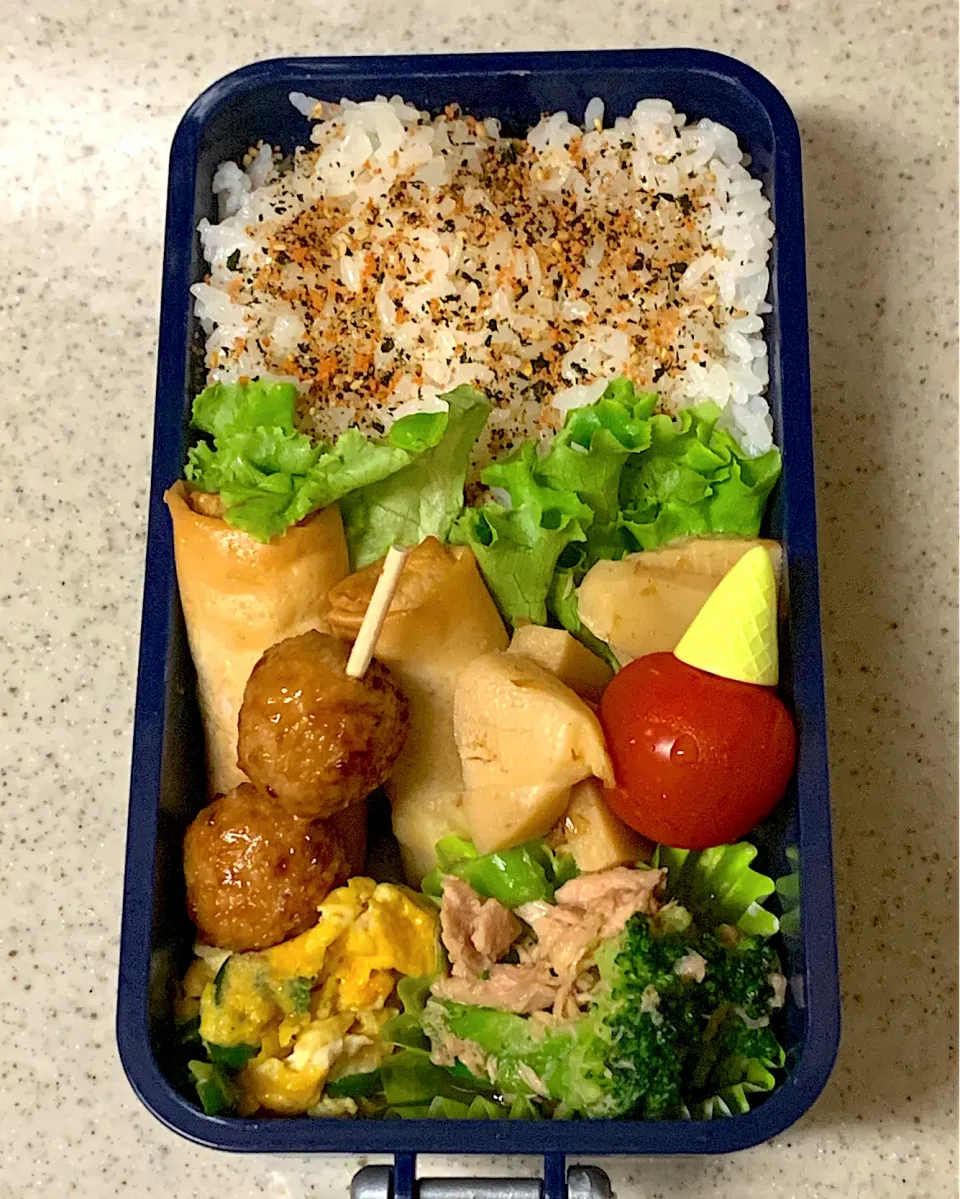 Snapdishの料理写真:春巻とつくね串弁当|besさん