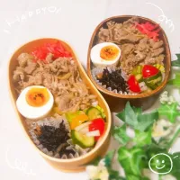 Snapdishの料理写真:牛丼弁当|めぐチー🌿さん