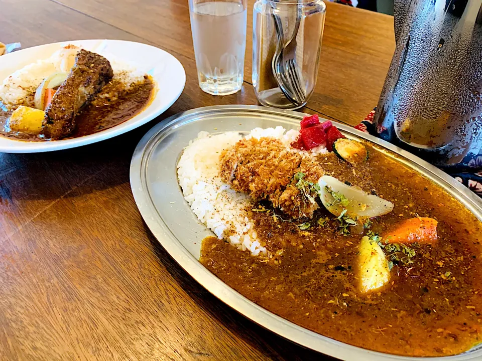 スパイスの効いたハーフカツカレー🍛辛口うまし|いちごさん