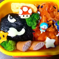 Snapdishの料理写真:マリオの世界弁当|あだ名はおかめさん