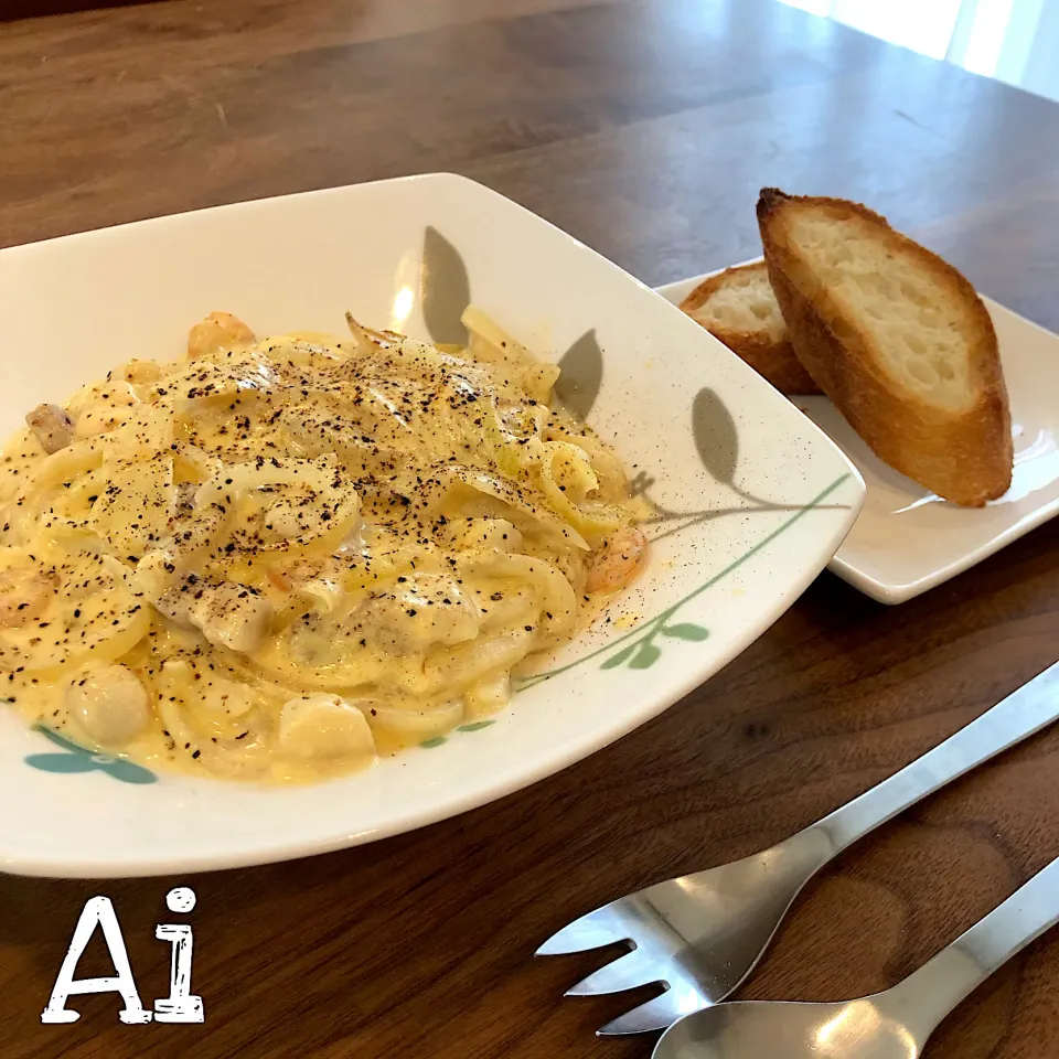 シーフード明太クリームうどん🎶|Ai☆さん